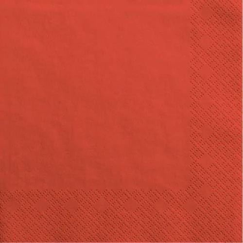 Napkins, 3 layers, red, 33x33cm (1 pkt / 20 pc.)