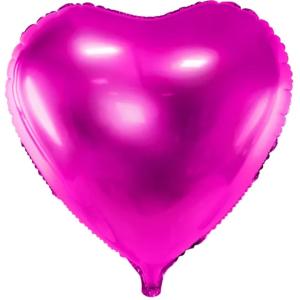 Foil Balloon Heart, 45cm, dark pink