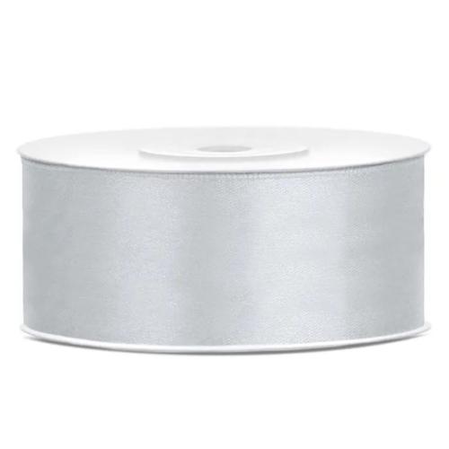 Satinband 25mm Silver