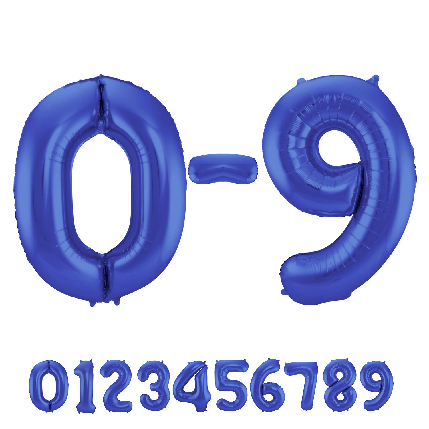 34" (86 cm) Siffror Matte Blue