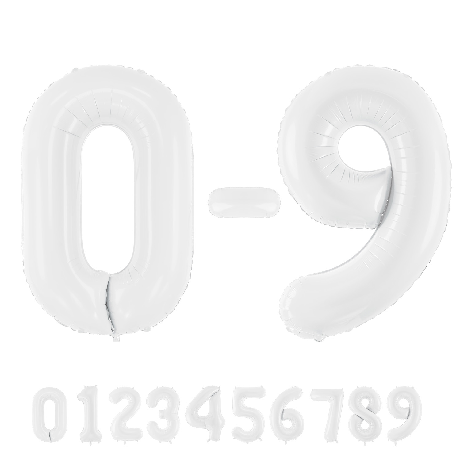 34" (86 cm) Sifferballong Vit