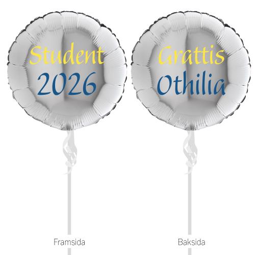 Utspringsballong Silver (80cm)