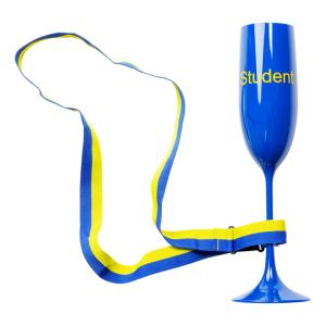 Champagneglas Studenten Blå