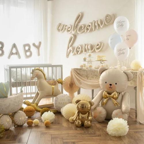 84cm Sittande Teddybjörn Cream