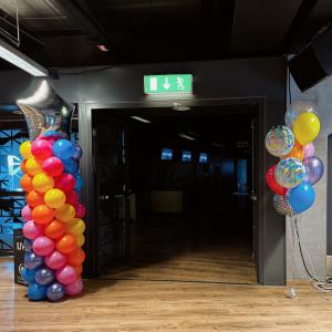 Ballongpelare Mello Foliestjärna + Text