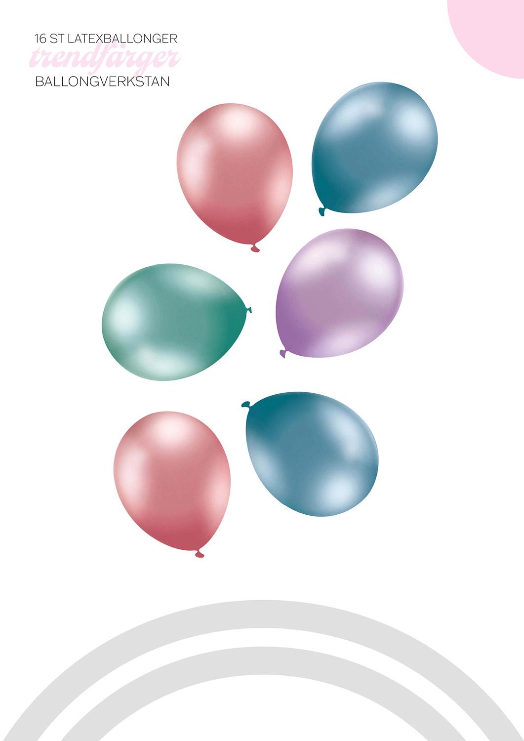 11" (28 cm) Latexballonger Trendmix nr 17