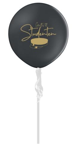 Utspringsballong Student (55 cm) Svart med Guld