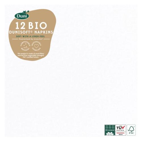 SERVETT AIRLAID WHITE40 CM 12P