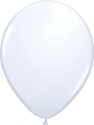 5" (12 cm) Vit ballong (100-pack)