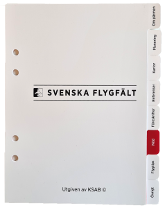 Swedish Airfield register for white pages