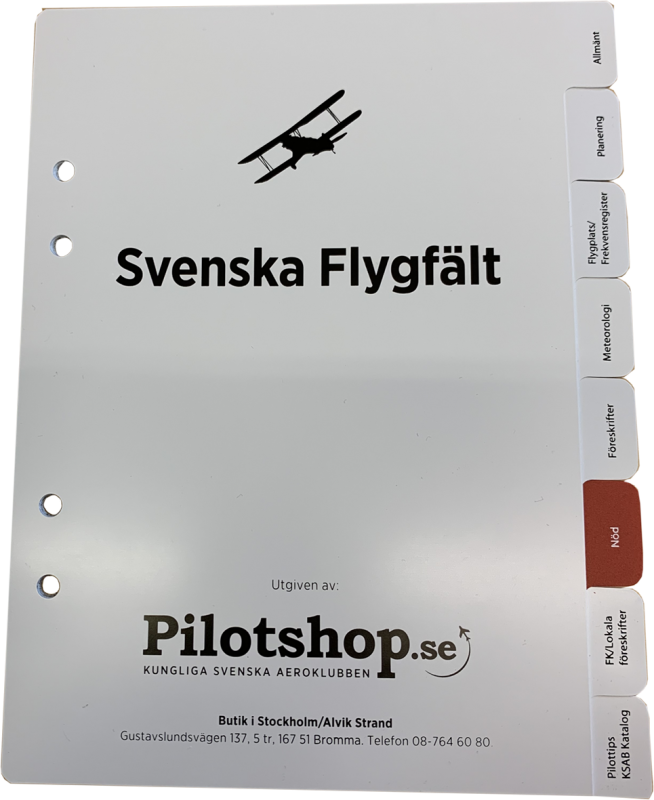 Swedish Airfield register for white pages