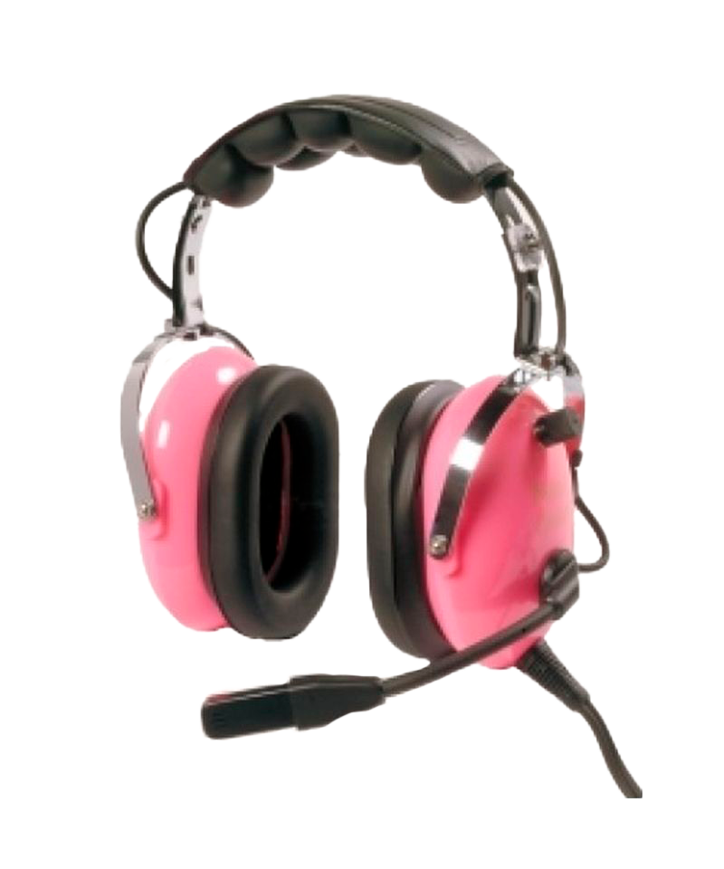  Pilot USA headset för barn, GA, rosa öronkåpor