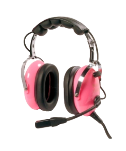  Pilot USA headset för barn, GA, rosa öronkåpor