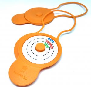 Luggage tag, orange, 2-pack