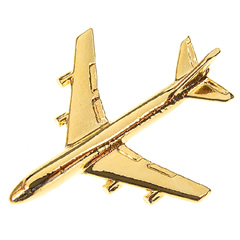Boeing 747 Pin Gold