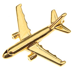 Airbus A320 Pin Gold