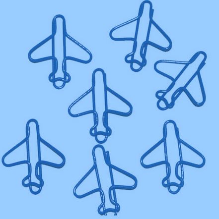 Aeroplane Paper Clips