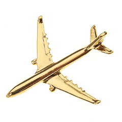 Airbus A330 Pin Gold