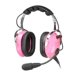 Pilot USA headset för barn, GA, rosa öronkåpor