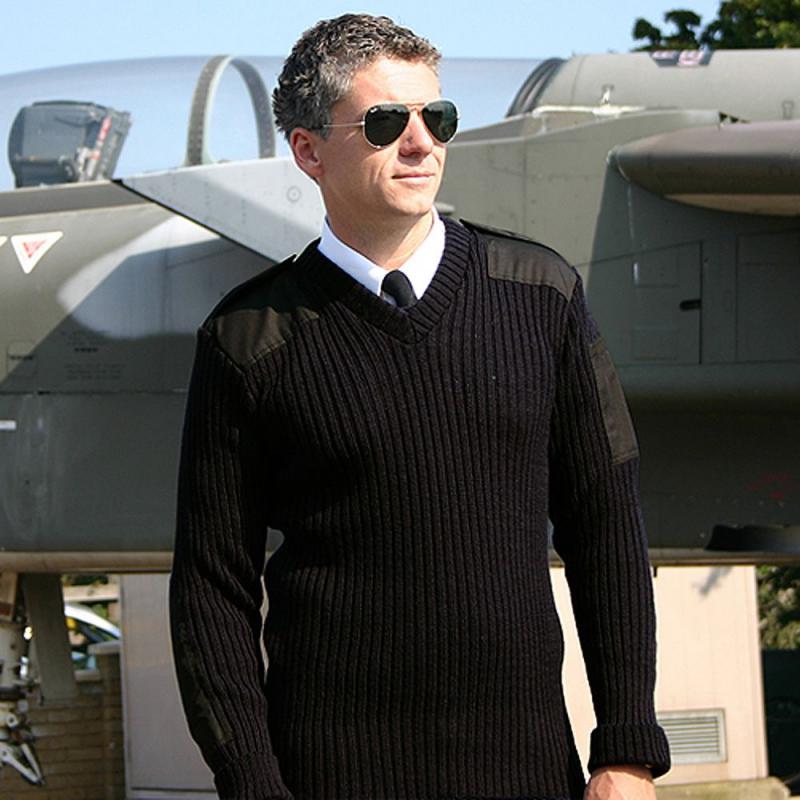 NATO Pilot Uniform Jumper V-neck Black