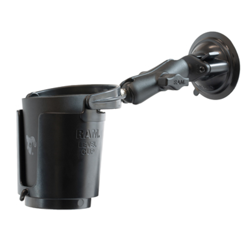 RAM Level Cup™ Drink Holder with RAM® Twist-Lock™ Suction Cup, RAM-B-132SC