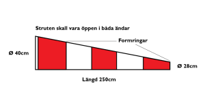 Vindstrut 40 cm, förstärkt