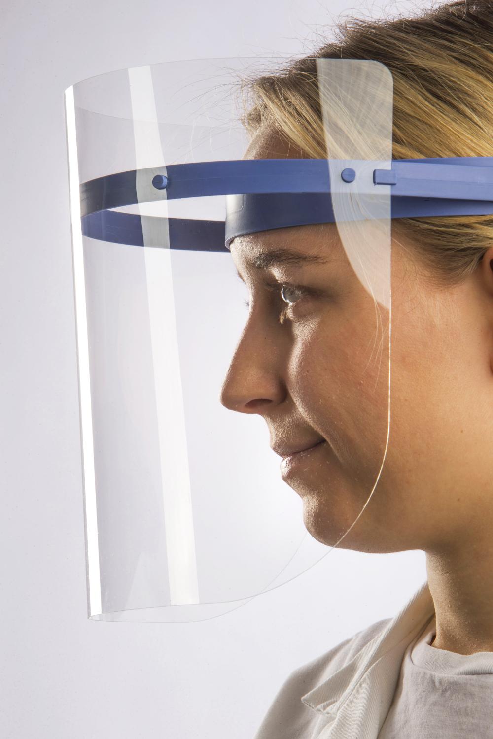 Skyddsvisir VISOR-21 System, med Long Loop visirglas för extra stort avstånd mellan ansikte och glas