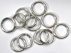 Bindringar 6 st. sterlingsilver. Öppna 10mm. Priset är för 6.