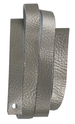 Läderrem 10 x 600 mm Silver,  mjukt koläder.