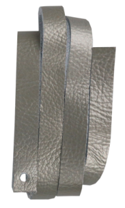 Läderrem 10 x 600 mm Silver,  mjukt koläder.