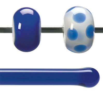 Stav Mörkt kungsblå transparent 5,5 mm ca 40cm lång