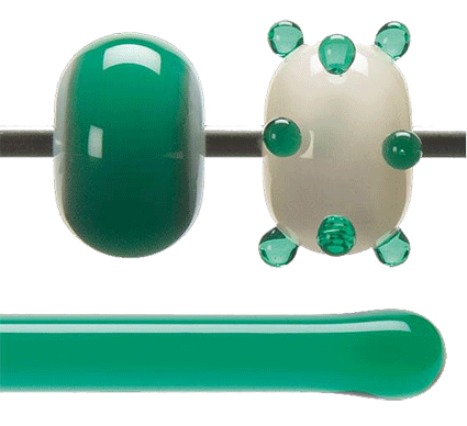 Stav Smaragdgrön transparent 5,5 mm ca 40cm lång