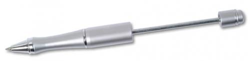 Penna, silver,  för montering av pärlor