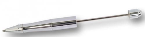 Penna, silverblank, för montering av pärlor