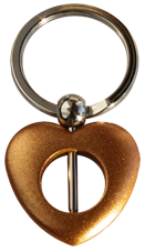 Nyckelring för montering av pärla. Bronsfärgad