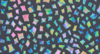 Dichroiskt fusingglas 5x10 cm Border Confetti Mix på svart botten