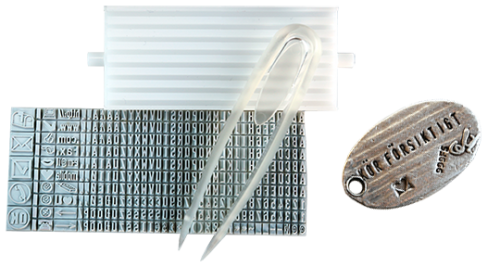 Stämplar med svenska alfabetet 3,5 mm.