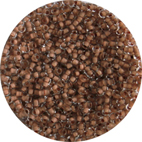 Glaspärlor Klar/Nougat ca 2,1 mm, Italienska, ca 600-700