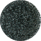 Glaspärlor Klar/Mörkgrå ca 2,1 mm, Italienska ca 15 gram