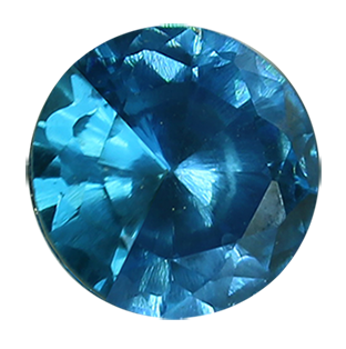 Zirkonia Swissblue 4 mm rund facettslipad