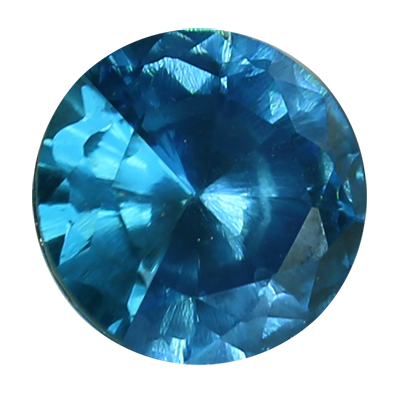 Zirkonia Swissblue 8 mm rund facettslipad
