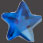 Zirkonia Blå stjärna 6 mm. Priset är för 1st.