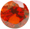 Zirkonia Orange 4mm facettslipad rund.