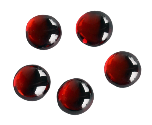 Zirkonia mörkorange 6mm cabochon. Pris per styck.