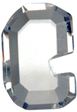 Zirkonia vit bokstav G, 15x10 mm