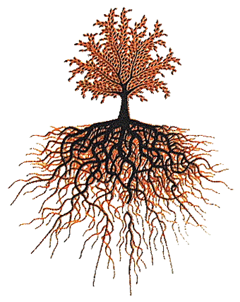 Dekal Livets träd med guld och svart  ca 5x4 cm. Högtemperaturdekal.