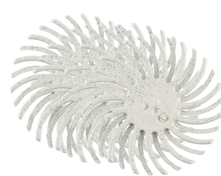 Polertrissa 4 st 120 grit vit. Bör sitta minst 4 (högst 6) trissor på en mandrel. 2cm i diameter