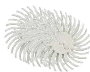 Polertrissa 4 st 120 grit vit. Bör sitta minst 4 (högst 6) trissor på en mandrel. 2cm i diameter