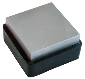 Flackjärn Stålblock med gummistöd 5x5 cm, vändbart