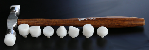 Hammare med 9 st olikformade nylonfronter.